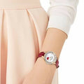  Shop Authentic Swarovski Lovely Crystals Analog White Dial Red Leather Strap Watch for Women - 5297584 - Luxxuri