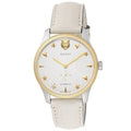  Shop Authentic Gucci G Timeless Automatic Silver Dial Beige Leather Strap Watch For Men - YA126348 - Luxxuri