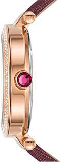  Shop Authentic Michael Kors Parker Rose Gold Dial Maroon Leather Strap Watch For Women - MK2974 - Luxxuri