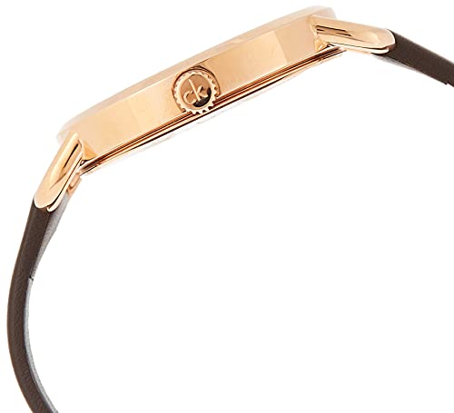  Shop Authentic Calvin Klein Even White Dial Brown Leather Strap Watch for Women - K7B236G6 - Luxxuri