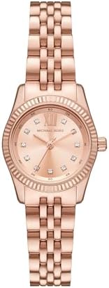  Shop Authentic Michael Kors Lexington Three Hand Rose Gold Dial Rose Gold Steel Strap Watch For Women - MK4739 - Luxxuri