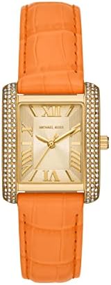  Shop Authentic Michael Kors Emery Three Hand Rose Gold Dial Orange Leather Strap Watch For Women - MK2983 - Luxxuri