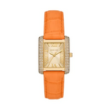  Shop Authentic Michael Kors Emery Three Hand Rose Gold Dial Orange Leather Strap Watch For Women - MK2983 - Luxxuri