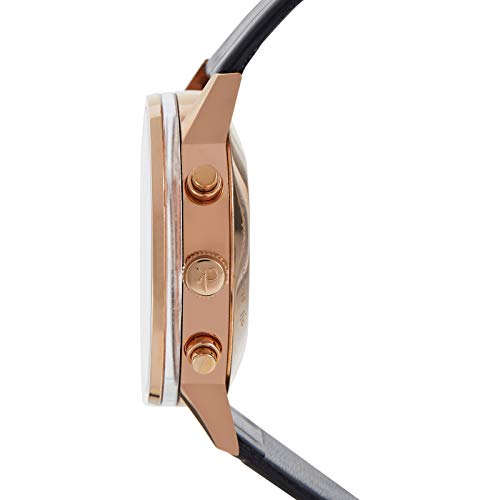  Shop Authentic Calvin Klein Post Minimal Chronograph Rose Gold Dial Black Leather Strap Watch for Men - K7627201 - Luxxuri