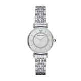  Shop Authentic Emporio Armani Gianni T-Bar Mother of Pearl Dial Silver Stainless Steel Watch For Women - AR1908 - Luxxuri
