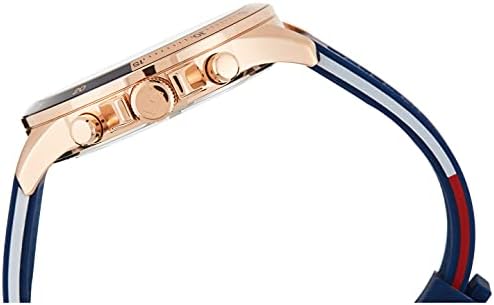  Shop Authentic Tommy Hilfiger Bank Multifunction Quartz White Dial Blue Rubber Strap Watch for Men - 1791778 - Luxxuri