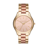  Shop Authentic Michael Kors Slim Runway Pink Dial Two Tone Steel Strap Watch for Women - MK3493 - Luxxuri