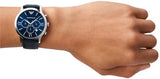  Shop Authentic Emporio Armani Giovanni T Bar Chronograph Quartz Blue Dial Blue Leather Strap Watch For Men - AR11226 - Luxxuri