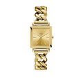 Guess Vanity Gold Dial Gold Steel Strap Watch for Women - W1029L2