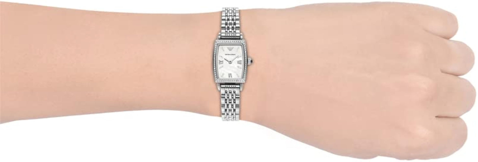  Shop Authentic Emporio Armani Gianni T-Bar Quartz White Dial Silver Steel Strap Watch For Women - AR11405 - Luxxuri