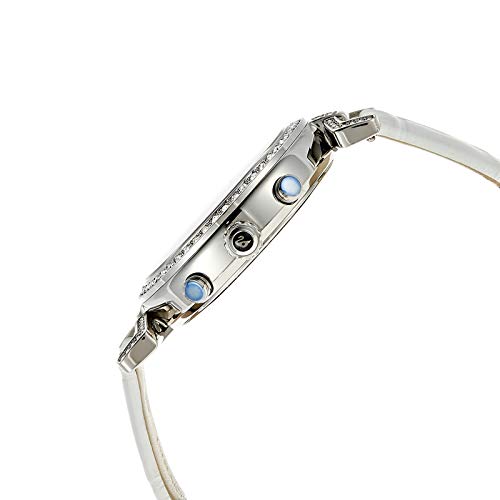  Shop Authentic Swarovski Era Journey Silver Dial White Leather Strap Watch for Women - 5295346 - Luxxuri