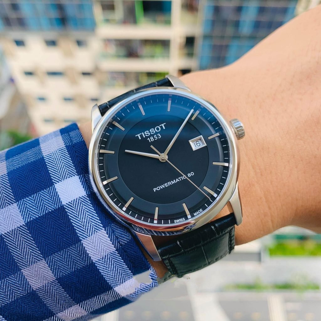  Shop Authentic Tissot T Classic Luxury Powermatic 80 Black Dial Black Leather Strap Watch For Men - T086.408.16.051.00 - Luxxuri