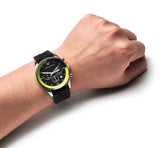  Shop Authentic Emporio Armani Chronograph Black Dial Black Rubber Strap Watch For Men - AR5865 - Luxxuri