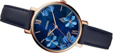  Shop Authentic Fossil Jacqueline Blue Dial Blue Leather Strap Watch for Women - ES4673 - Luxxuri