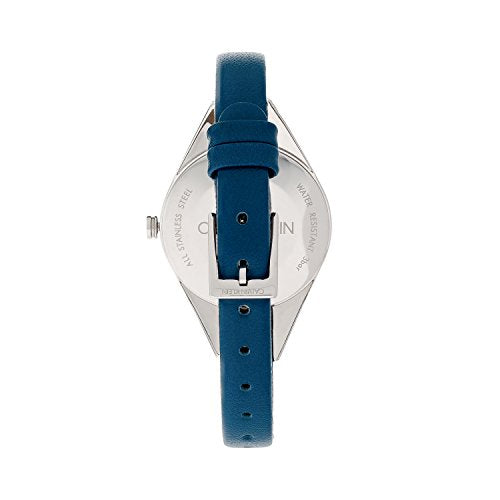  Shop Authentic Calvin Klein Rebel Blue Silver Dial Blue Leather Strap Watch for Women - K8P231V6 - Luxxuri