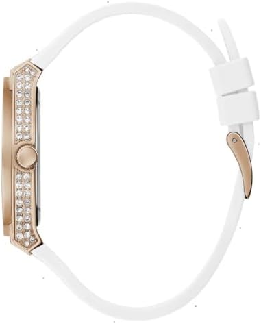  Shop Authentic Guess Sport Multifunction Crystals Rose Gold Dial White Rubber Strap Watch For Women - GW0439L3 - Luxxuri