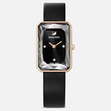  Shop Authentic Swarovski Uptown Black Dial Black Leather Strap Watch for Women - 5547710 - Luxxuri