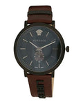 Shop Authentic Versace V-Circle Manifesto Black Dial Maroon Leather Strap Watch for Men - VBQ040017 - Luxxuri