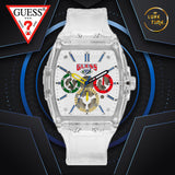  Shop Authentic Guess Phoenix J Balvin White Dial Transparent Silicone Strap Watch For Men - V1051M1 - Luxxuri