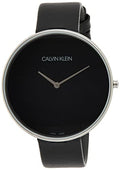  Shop Authentic Calvin Klein Full Moon Black Dial Black Leather Strap Watch for Women - K8Y231C1 - Luxxuri