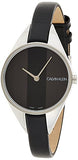  Shop Authentic Calvin Klein Rebel Black Grey Dial Black Leather Strap Watch for Women - K8P231C1 - Luxxuri