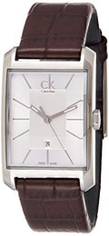  Shop Authentic Calvin Klein Window Silver Dial Brown Leather Strap Watch for Women - K2M23126 - Luxxuri