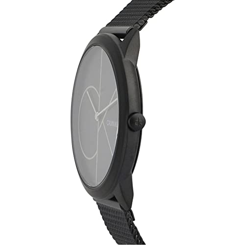  Shop Authentic Calvin Klein Minimal Black Dial Black Mesh Bracelet Watch for Men - K3M514B1 - Luxxuri