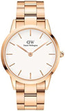  Shop Authentic Daniel Wellington Iconic Link White Dial Rose Gold Steel Strap Watch for Women - DW00100213 - Luxxuri