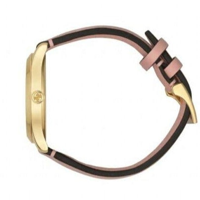  Shop Authentic Gucci G Timeless Quartz Mother of Pearl Dial Pink Leather Strap Watch For Women -  YA1264132 - Luxxuri