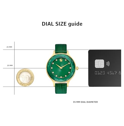  Shop Authentic Swarovski Octea Nova Crystals Green Dial Green Leather Strap Watch for Women - 5650005 - Luxxuri