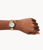  Shop Authentic Emporio Armani Arianna Mother of Pearl Dial Gold Steel Strap Watch For Women - AR11198 - Luxxuri