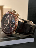  Shop Authentic Hugo Boss Rafale Chronograph Brown Dial Brown Leather Strap Watch For Men - 1513392 - Luxxuri