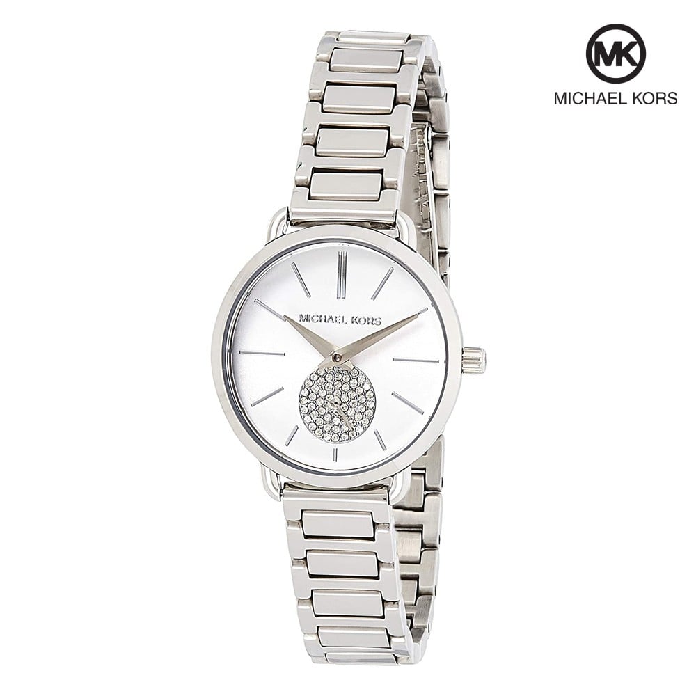  Shop Authentic Michael Kors Portia Quartz Silver Dial Silver Steel Strap Watch For Women - MK3837 - Luxxuri