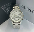  Shop Authentic Guess Mini Sunrise Chronograph Quartz Silver Dial Silver Steel Strap Watch For Women - W0623L1 - Luxxuri