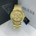  Shop Authentic Guess Viva Diamonds Gold Dial Gold Steel Strap Watch for Women - W0111L2 - Luxxuri