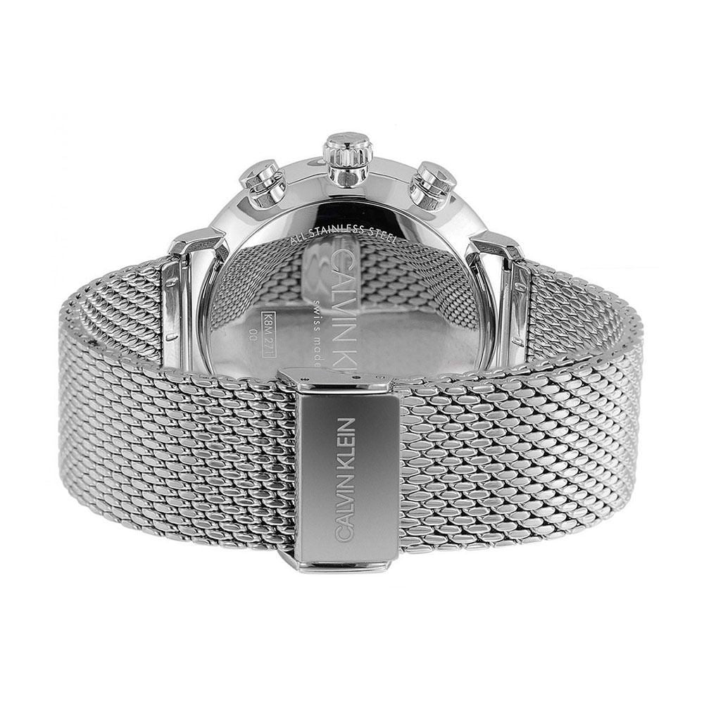  Shop Authentic Calvin Klein High Noon Chronograph Blue Dial Silver Mesh Bracelet Watch for Men - K8M2712N - Luxxuri