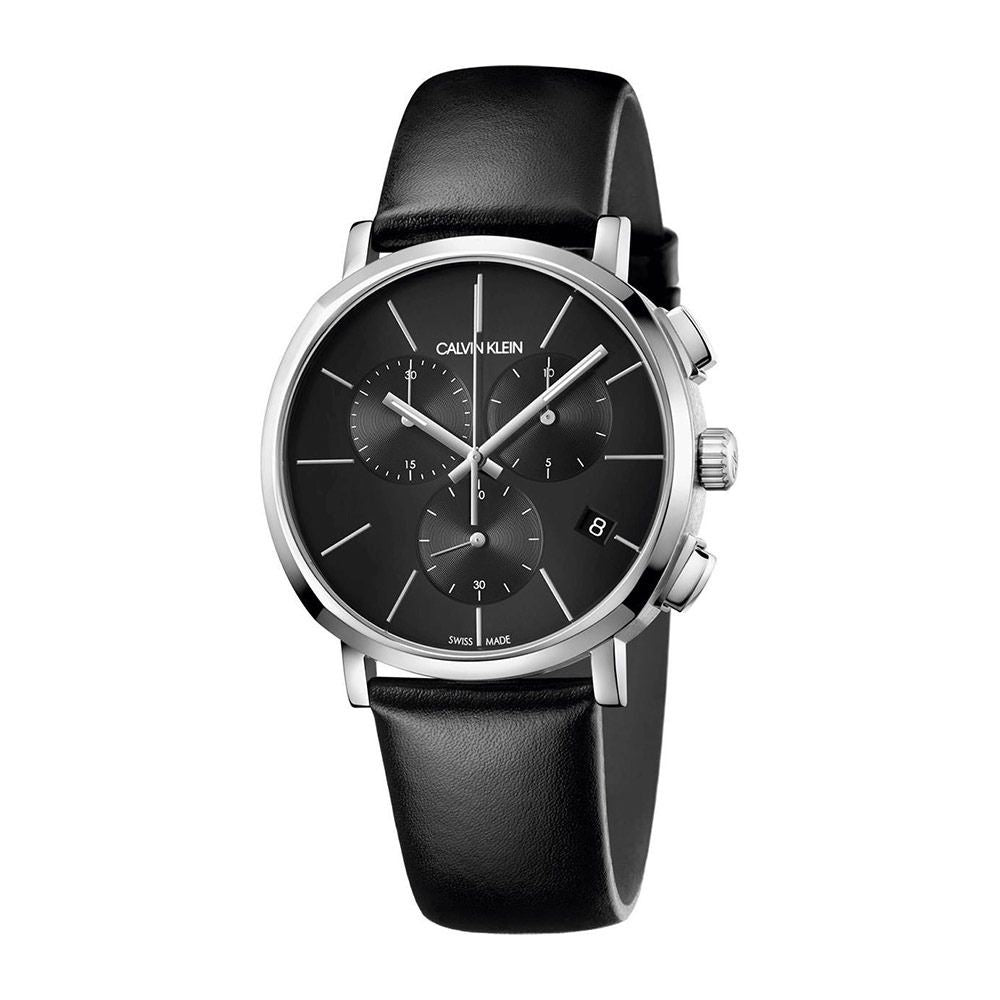  Shop Authentic Calvin Klein Posh Black Dial Black Leather Strap Watch for Men - K8Q371C1 - Luxxuri