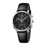  Shop Authentic Calvin Klein Posh Black Dial Black Leather Strap Watch for Men - K8Q371C1 - Luxxuri
