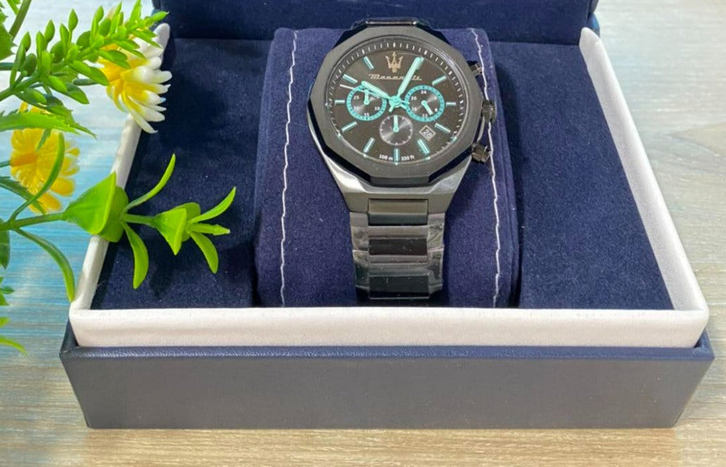  Shop Authentic Maserati Stile Aqua Edition Chronograph Stainless Steel Watch For Men - R8873644001 - Luxxuri
