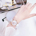  Shop Authentic Calvin Klein Accent Silver Dial White Leather Strap Watch for Women - K2Y236K6 - Luxxuri