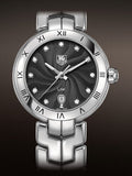  Shop Authentic Tag Heuer Link Quartz Diamonds Black Dial Silver Steel Strap Watch for Women - WAT1410.BA0954 - Luxxuri