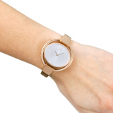  Shop Authentic Calvin Klein Impetuos Silver Dial Rose Gold Steel Strap Watch for Women - K4F2N616 - Luxxuri