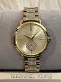  Shop Authentic Michael Kors Portia Three-Hand Crystals Gold Dial Gold Steel Strap Watch for Women - MK4602 - Luxxuri