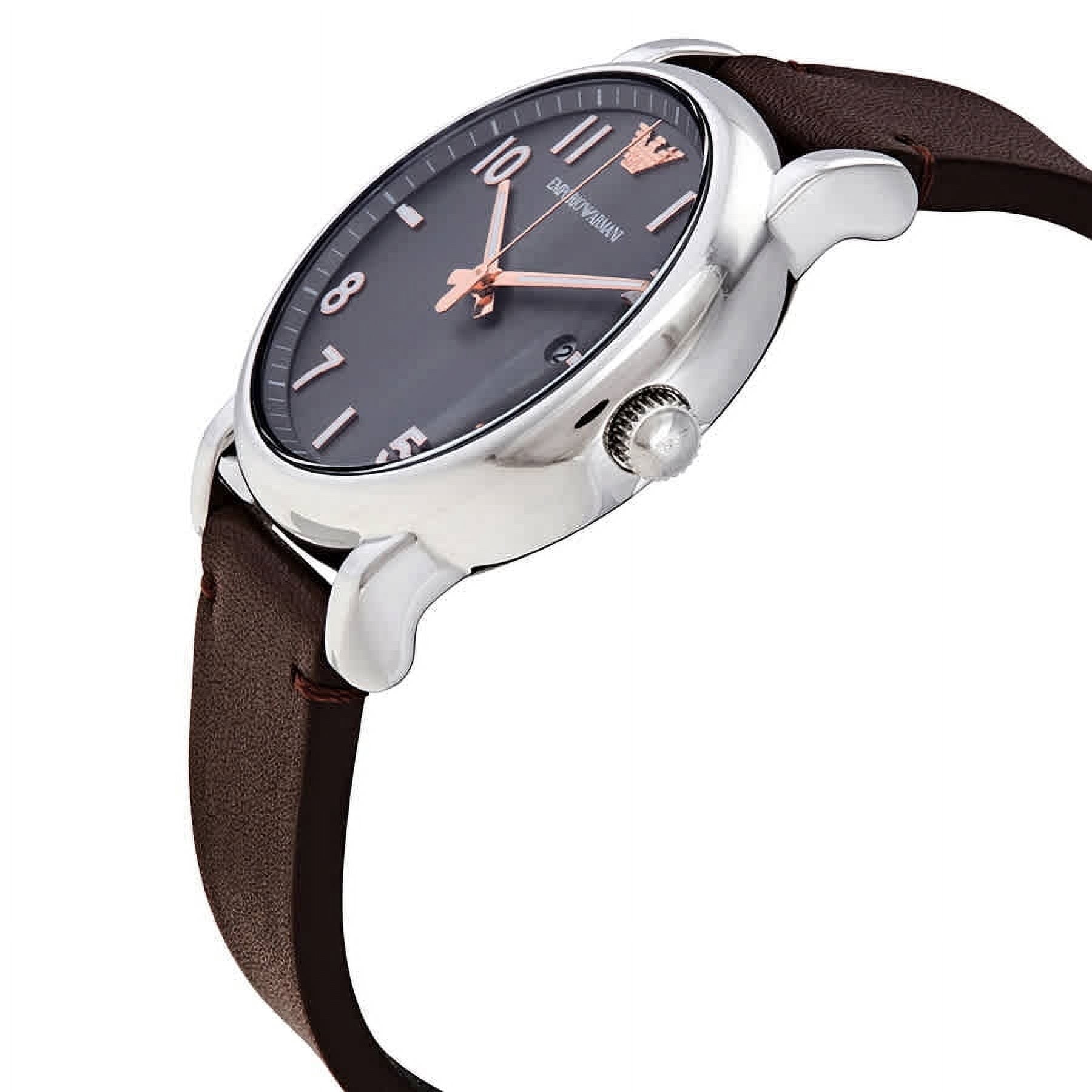 Shop Authentic Emporio Armani Luigi Quartz Grey Dial Brown Leather Strap Watch For Men - AR11175 - Luxxuri
