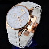  Shop Authentic Emporio Armani Sportivo White Dial White Rubber Strap Watch For Men - AR5919 - Luxxuri
