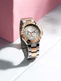 Shop Authentic Guess Vista Analog Diamonds Silver Dial Two Tone Steel Strap Watch for Women - W0024L1 - Luxxuri