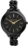  Shop Authentic Michael Kors Slim Runway Black Dial Black Steel Strap Watch for Women - MK3317 - Luxxuri