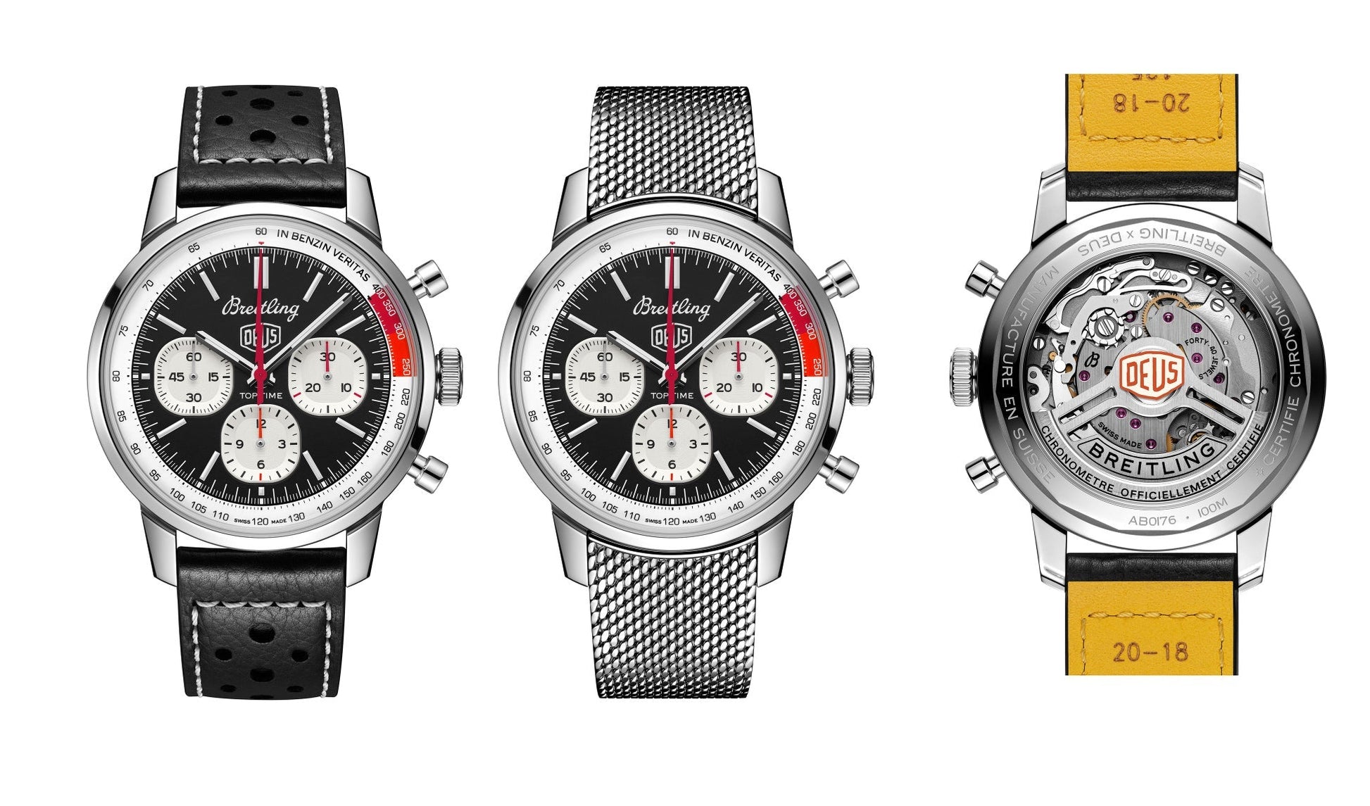  Shop Authentic Breitling Top Time B01 Deus Black Dial Black Leather Strap Watch for Men - AB01765A1B1X1 - Luxxuri