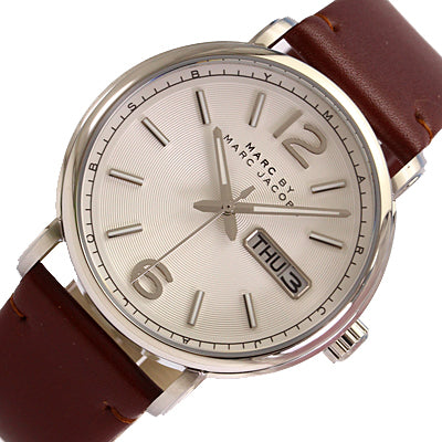  Shop Authentic Marc Jacobs Fergus White Dial Brown Leather Strap Watch for Women - MBM8649 - Luxxuri