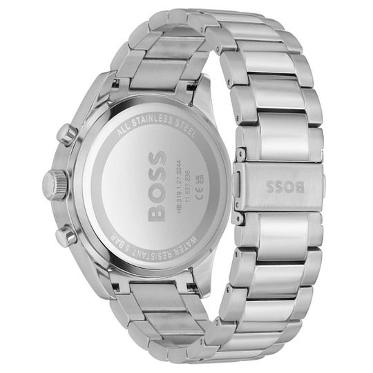  Shop Authentic Hugo Boss View Chronograph Blue Dial Silver Steel Strap Watch For Men - 1513989 - Luxxuri